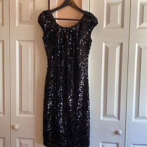 St. John's black sequin dress